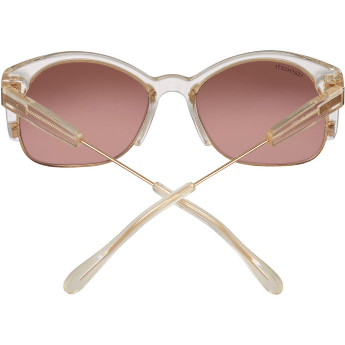 VINITA, Crystal Champagne Acetate with Shiny Bold Gold Metal-Mineral Polarized Drivers Gradient Cat 2 to 3, hi-res image number null
